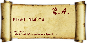 Michl Atád névjegykártya